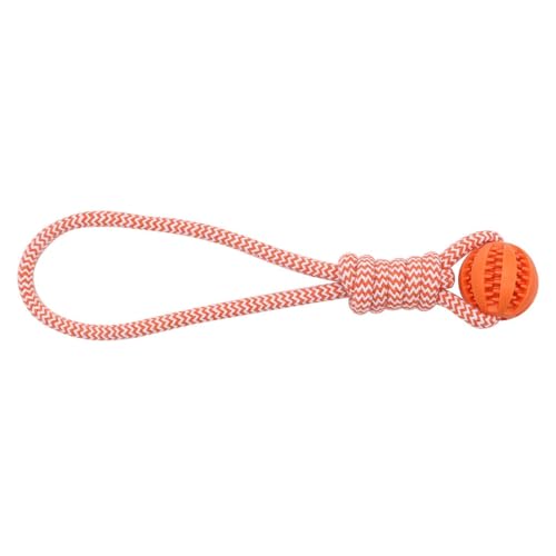 Langlebiges Kauspielzeug Gummi für Hunde Katzen, interaktives Haustierspielzeug für das Spielen im Innen- Außenbereich, Zahnen, Langeweile bei Welpen Interaktives Haustierspielzeug (Orange, A) von Fycakly