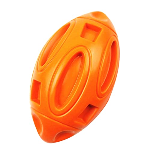 Quietschendes Hundespielzeug zum: Kaubälle aus Gummi für Welpen mit Quietschen, praktisch unzerstörbares langlebiges Haustierspielzeug für mittelgroße große ​​ Zahnreinigender Kausnack ( A, One Size) von Fycakly
