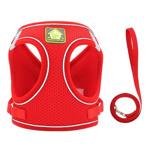 Shirts für Hunde Haustiergeschirr Reflektierende, atmungsaktive Hundeleine Welpengeschirr Haustierbedarf Outdoor-Spielbekleidung Geschirrzubehör (B, S) von Fycakly
