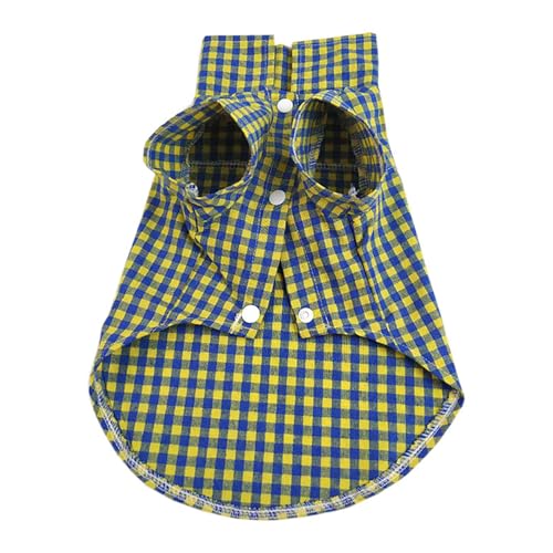Shirts für Hunde Haustierkleidung, Kariertes Hemd für Hunde, Teddy, kleine Hundekleidung, bequem, hübsch, süß (D, M) von Fycakly