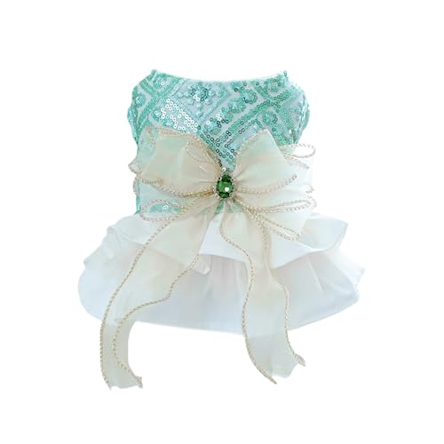 Shirts für Hunde Modisches Blingbling-Tutu-Kleid mit edler Spitze für extra kleine und kleine Welpen, perfekt für Partys und Festliche Feiern (E, XL) von Fycakly