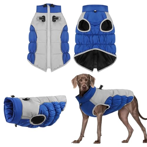 Shirts für Hunde Warmer Wintermantel für Hunde, Hundemantel aus Fleece, Hundejacke mit integriertem Geschirr, winddicht, Hundemantel für kaltes Wetter, reflektierender Rollkragen, großer (N, 32x22 cm) Shirts für Hunde Warmer Wintermantel für Hunde, Hundemantel aus Fleece, Hundejacke mit integriertem Geschirr, winddicht, Hundemantel für kaltes Wetter, reflektierender Rollkragen, großer (N, 32x22 cm) von Fycakly