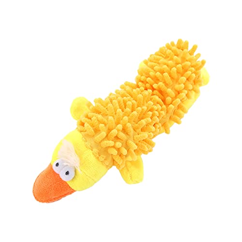 Tiere verbessern interaktives quietschendes Hundespielzeug -Welpen-Kauspielzeug kichernde Hundebälle langlebig für Schlepper-Haustier- für kleine Hunde ​​ Tier Kuscheltiere weich​​ ( Yellow, One Size) von Fycakly