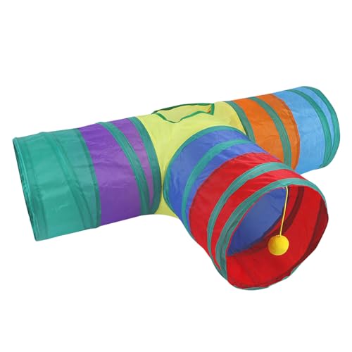 Tunnel und Röhren für Kaninchen, zusammenklappbar, 3-Wege-Tunnel, Versteck für Häschen, Aktivitätstunnel für Kleintiere, Spielzeug für Zwergkaninchen, Häschen, Schweinchen, Kätzchen (Blue, 30X30cm) Tunnel und Röhren für Kaninchen, zusammenklappbar, 3-Wege-Tunnel, Versteck für Häschen, Aktivitätstunnel für Kleintiere, Spielzeug für Zwergkaninchen, Häschen, Schweinchen, Kätzchen (Blue, 30X30cm) von Fycakly