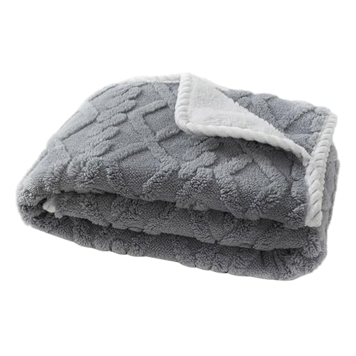 Überwurfdecke für Haustiere, Hundedecke, übergroß, dick, für Komfort, gemütliche Katzendecke, Bett, Auto, Sofa und Möbel, mit weichem, fleckenabweisendem ​​ Katzenbett mit kuscheligem ( Grey, 100X75) von Fycakly