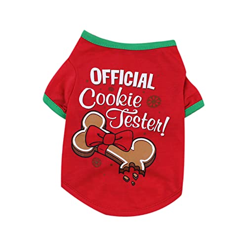 Fycakly Weiche Haustier-Nette Tierkleid-Kleidungs-Mode-Dekorationen Kreuz-Kleidungs-Hundeform-Dekorations-Weihnachtskatzen-Karikatur-Haustier-Haustierkleidung Hundepullover sanft (Brown, S) von Fycakly