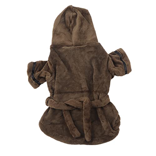Fydun Haustier-Bademantel, Warmes Flanell, Schnell Trocknendes Hunde-Badetuch mit Kapuze, für Welpen, Kleine Hunde, Katzen, M, für Familien (XL) von Fydun