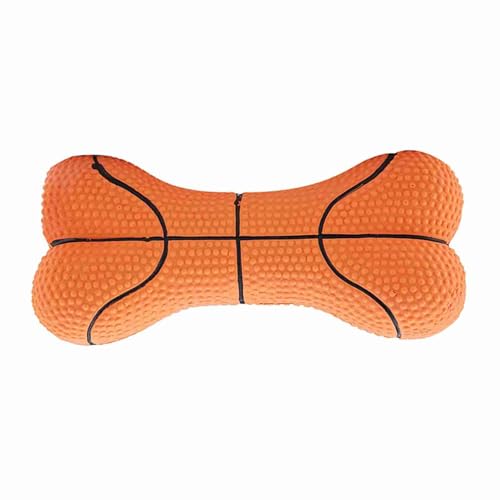 Fydun Haustier-Hunde-Ornamente, Bissfeste Latex-Knochen-Kauornamente für Welpen, für Familien (Basketball) von Fydun