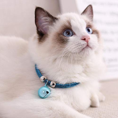 Japanischer Stil Haustiere Katzenhalsband Verstellbare Haustiere Halskette Kätzchen Versorgung Katzenglockenhalsband mit Verlängerungskette(C.) von Fydun