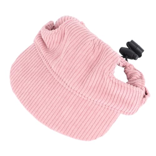Sommer-Haustier-Sonnenhut, Verstellbar, Cord, Lässiger Haustierhut, Leichter, Stilvoller Haustierhut für Hunde, Katzen, Bohnenpaste, Rosa, XS (S) von Fydun