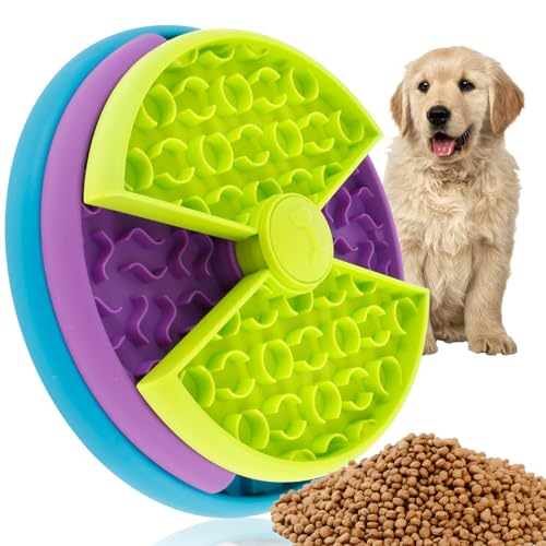 Antischlingnapf Hunde 26×6cm Antischlingnapf Katze 3 Schichten Labyrinth Mechanismus Design Textur Anti Schling Napf Hund Geeignet für Große Mittelgroße Kleine Katzen Hunde (1pcs) von Fyeme