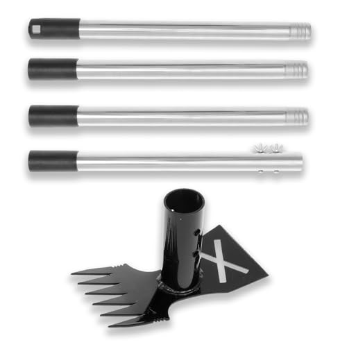 Fyeme Unkrautstecher Abnehmbar Langer Griff Länge 150 cm Zwei In Eins Handbuch Unkrautrechen Gartenhacke für Innenhöfe Rasenflächen Terrassen Gärten Unkrautjätwerkzeuge von Fyeme