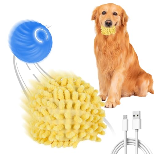 Hundeball Elektrisch mit Tennisabdeckung Interaktiver Spielball für Hunde Silikonmaterial 2 Modi Wiederaufladbar Intelligente Sensorik Magic Ball Hund Geeignet für Katzen Hunde Jeden Alters (Blau L) Hundeball Elektrisch mit Tennisabdeckung Interaktiver Spielball für Hunde Silikonmaterial 2 Modi Wiederaufladbar Intelligente Sensorik Magic Ball Hund Geeignet für Katzen Hunde Jeden Alters (Blau L) von Fyeme