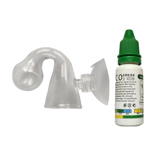 Co2-Glas-Tropfen-Checker-Set, Co2-Tropfen-Checker-Lösung, funktionales Kohlendioxid-Tester-Monitor-Set, transparentes Aquarium-Set für bepflanzte Aquarien von Fyrdyn