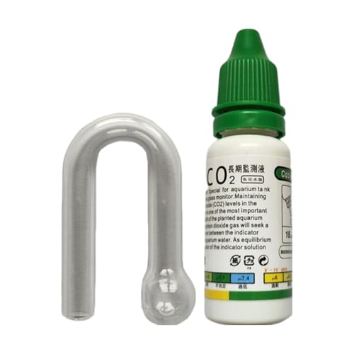 Co2-Glas-Tropfen-Checker-Set, Co2-Tropfen-Checker-Lösung, funktionales Kohlendioxid-Tester-Monitor-Set, transparentes Aquarium-Set für bepflanzte Aquarien von Fyrdyn