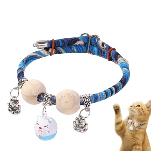 Fyrdyn Halsband Für Hauskatze,Klingel Halsband Mit Zedernholzperlen Für Katzenwelpen | Für Mittel Groß Katzen Hals Schmuck Tägliche Wohnung Garten Spaziergang Training Fyrdyn Halsband Für Hauskatze,Klingel Halsband Mit Zedernholzperlen Für Katzenwelpen | Für Mittel Groß Katzen Hals Schmuck Tägliche Wohnung Garten Spaziergang Training von Fyrdyn