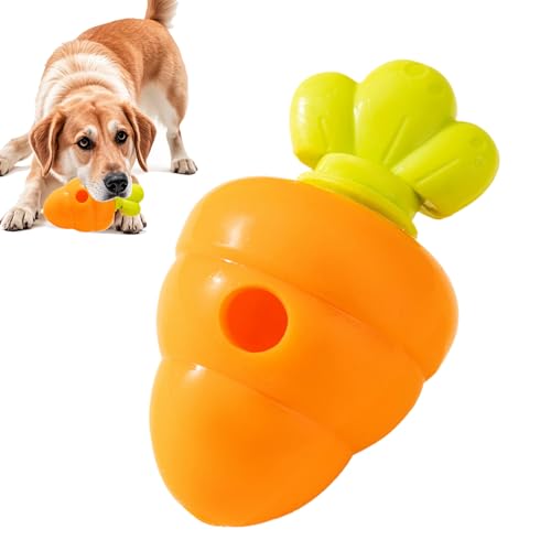 Fyrdyn Kauspielzeug Für Hunde | Puzzle Futterspielzeug für Hunde - Möhrenförmiges Interaktives Zubehör Für Apportieren Training Spielzeit Indoor Unterhaltung Zahnpflege von Fyrdyn