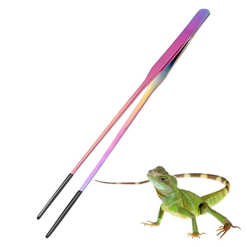 Fyrdyn Pinzette Zur Fütterung Von Reptilien, Terrarium Zubehör, Silikon Kopf rutschfest Für Schlangen Spinnen Echsen Haustier Terrarium von Fyrdyn