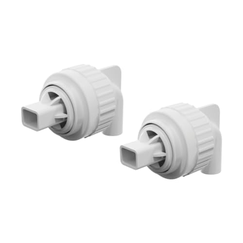 FytStycale 2 Stück Entenschnabeldüsenadapter, drehbar, Wasseranschluss für Fischtanks, Weiß von FytStycale