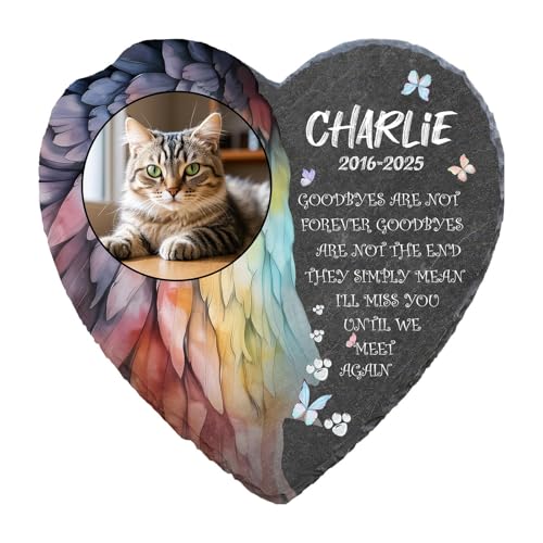 FytStycale Gedenkstein für Den Garten, Hund Grabmarker, Geschenk für Katzenfreunde, 6 Zoll Trauer, Heart Style G von FytStycale