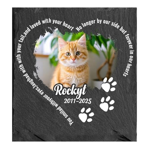 FytStycale Gedenkstein für Den Garten, Hund Grabmarker, Geschenk für Katzenfreunde, 6 Zoll Trauer, Square Style D FytStycale Gedenkstein für Den Garten, Hund Grabmarker, Geschenk für Katzenfreunde, 6 Zoll Trauer, Square Style D von FytStycale