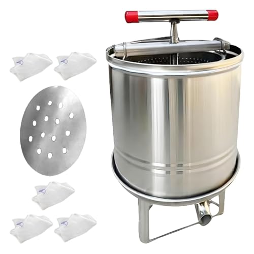 FytStycale Große Honigpresse, Selbstgemacht mit Filterbeuteln, Obstpresse, Zerkleinerer für Öl, Trester, Vinasse, Gemüse, 5 Filterbeutel FytStycale Große Honigpresse, Selbstgemacht mit Filterbeuteln, Obstpresse, Zerkleinerer für Öl, Trester, Vinasse, Gemüse, 5 Filterbeutel von FytStycale