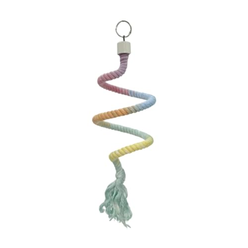 FytStycale Hängendes Spielzeug für Vögel mit Baumwollseil, 80 cm Metallring von FytStycale