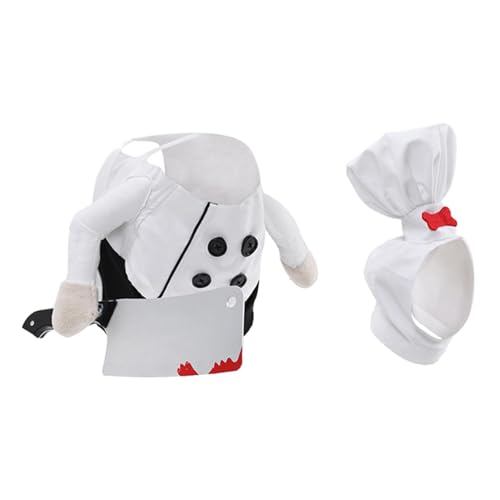 FytStycale Haustier Kochmütze Kostüm Set, Halloween, Haustier Urlaubsbekleidung für Mottopartys FytStycale Haustier Kochmütze Kostüm Set, Halloween, Haustier Urlaubsbekleidung für Mottopartys von FytStycale