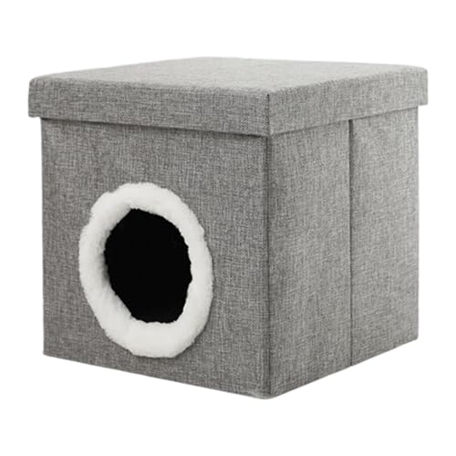 FytStycale Haustierhaus für Hauskatzen, quadratisch, Katzenhöhle, Bett, abnehmbar, für kleine Tiere, Katzenwohnung FytStycale Haustierhaus für Hauskatzen, quadratisch, Katzenhöhle, Bett, abnehmbar, für kleine Tiere, Katzenwohnung von FytStycale