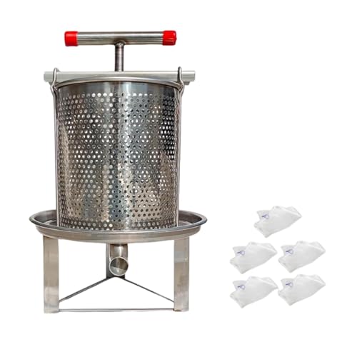 FytStycale Honigpresse, Obstpresse, Stabile Basis, Imkereibedarf, Robuster Brecher Zur Herstellung von Und Gemüse, 5 Filtersiebe von FytStycale