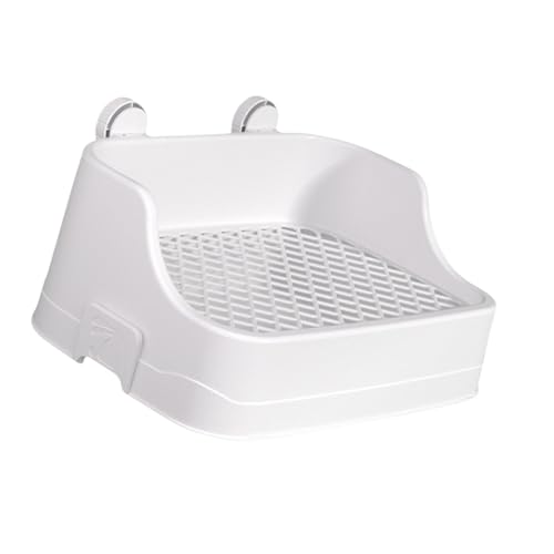 FytStycale Kaninchen Katzentoilette Kleiner Tiere Bunny Töpfchen Eckbäder für Chinchillas, Weiß von FytStycale