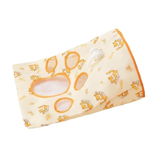 FytStycale Katzen -Tunnel -Beutel für Innenkatzen Haustier Spielzeug Hideaway Fun Hide and Search Folded Cat Bohrer Schlafsack Haustiertunnel für Katze Spielen, Katze von FytStycale