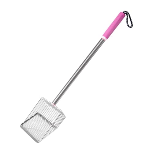 FytStycale Katzensandschaufel, Müllschaufelwerkzeug, tragbarer Katzenstreu -Sifter mit langem Griff für kleine Tiere, Rosa FytStycale Katzensandschaufel, Müllschaufelwerkzeug, tragbarer Katzenstreu -Sifter mit langem Griff für kleine Tiere, Rosa von FytStycale