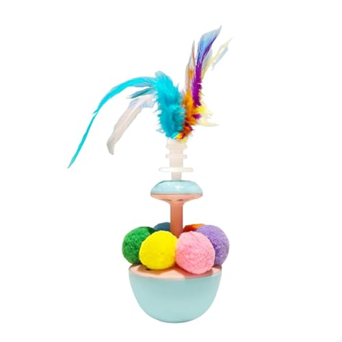 FytStycale Tumbler-Katzenspielzeug für drinnen, Selbstspiel für Hauskatzen und Kätzchen, Blau von FytStycale