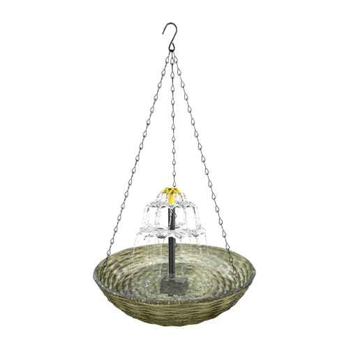 FytStycale Vogelbad Aus Solarenergie für Den Hof 9,25inchx925inchx1969inch, Braun von FytStycale