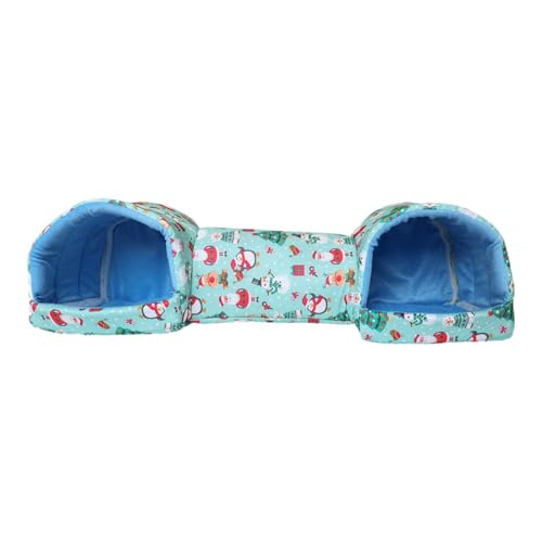 FytStycale Waschbares Hamster Tunnel Nest für Kaninchen und andere kleine Tiere, Blauer Schneemann von FytStycale