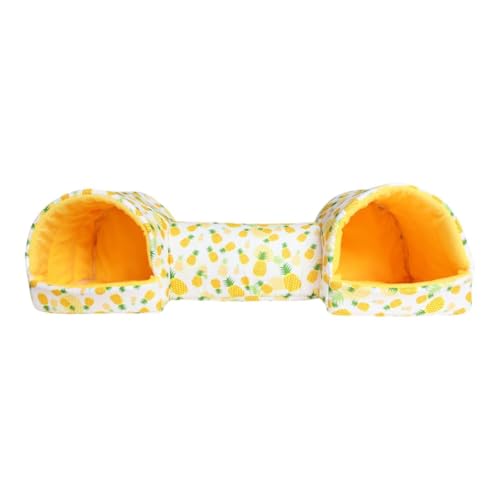 FytStycale Waschbares Hamster Tunnel Nest für Kaninchen und andere kleine Tiere, Gelbe Ananas von FytStycale