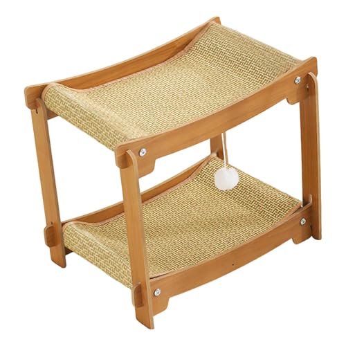 Fzaqwen Doppelschichtige Katzenkratztoilette mit Stabilem Holzsockel Zum Klettern, Schlafen Und Spielen, Geeignet Zum Schutz von Möbeln ER, Style A Fzaqwen Doppelschichtige Katzenkratztoilette mit Stabilem Holzsockel Zum Klettern, Schlafen Und Spielen, Geeignet Zum Schutz von Möbeln ER, Style A von Fzaqwen