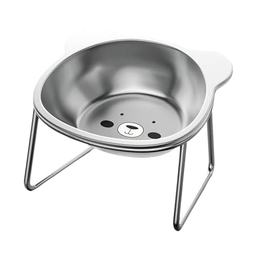 Fzaqwen Erhöhter Katzennapf mit Ständer, Edelstahl, rutschfest, für Wasser Und Futter, Ideal für Kätzchen, Kleine Hunde Und Katzen, Tragen Fzaqwen Erhöhter Katzennapf mit Ständer, Edelstahl, rutschfest, für Wasser Und Futter, Ideal für Kätzchen, Kleine Hunde Und Katzen, Tragen von Fzaqwen