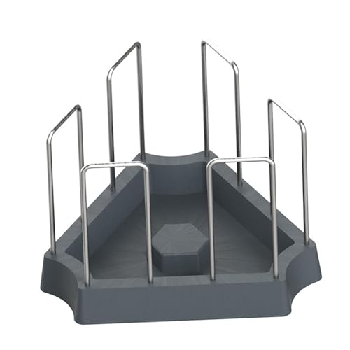 Fzaqwen Futternapf für Schildkröten, Wassernapf, Terrarium Schüssel, Kippschutz, Futternapf für Schildkröten, Reptilien Futterspender für Kriechende Haustiere, Grau von Fzaqwen