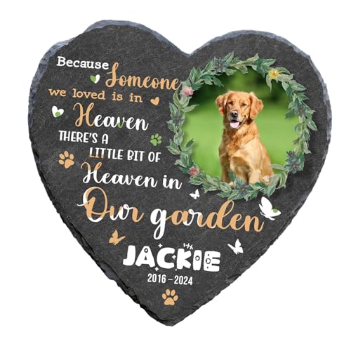 Fzaqwen Gedenkstein für Haustiere, Grabstein, Erinnerung, Hund, Tod, 15,2 cm, Trauergeschenk, Trauerstein, Heart Style F von Fzaqwen