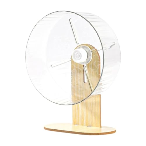 Fzaqwen Geräuschloses Hamsterrad, Laufrad, Käfigzubehör, Stabile Stange, Geräuschloses Spielzeug für Hamster, Kleintiere, Klar von Fzaqwen