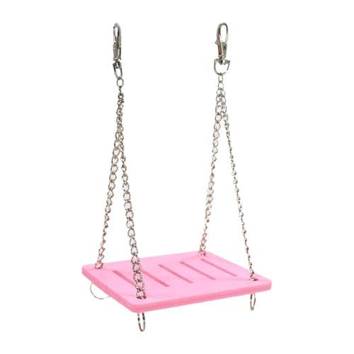 Fzaqwen Hamster Schaukelspielzeug, Haustier Hängezubehör, Heimtierbedarf, Praktisches Hängespielzeug, Spielständer für Wellensittiche, Aras, Sittiche, Vögel, Rosa Fzaqwen Hamster Schaukelspielzeug, Haustier Hängezubehör, Heimtierbedarf, Praktisches Hängespielzeug, Spielständer für Wellensittiche, Aras, Sittiche, Vögel, Rosa von Fzaqwen