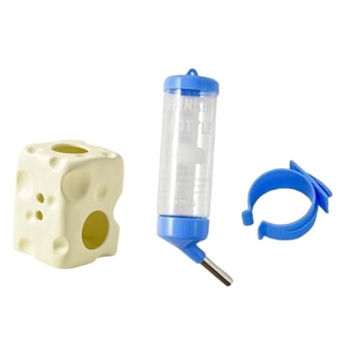 Fzaqwen Hamster Trinkflasche Und Hütte, 2 in 1 Design, Leicht, für Zwerghamster, Vielseitig Und Verstellbar, 125 Ml Flasche, Beige Fzaqwen Hamster Trinkflasche Und Hütte, 2 in 1 Design, Leicht, für Zwerghamster, Vielseitig Und Verstellbar, 125 Ml Flasche, Beige von Fzaqwen