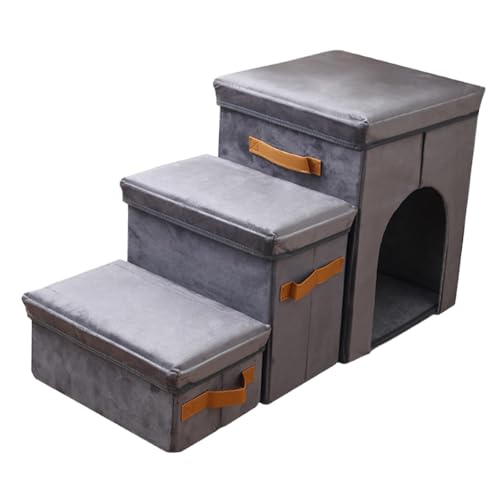 Fzaqwen Haustiertreppe mit Aufbewahrungsbox, Kätzchennest, Faltbar, für Couch, Fzaqwen Haustiertreppe mit Aufbewahrungsbox, Kätzchennest, Faltbar, für Couch, von Fzaqwen
