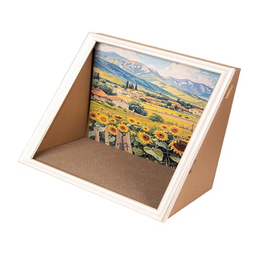 Fzaqwen Katzenhaus Im Vintage Stil mit Ölgemälde, Katzenkratzbaum, Vielseitig Einsetzbar, Vertikal, Retro Katzenmöbel, für Haustiere Zum Spielen, Sonnenblumen Fzaqwen Katzenhaus Im Vintage Stil mit Ölgemälde, Katzenkratzbaum, Vielseitig Einsetzbar, Vertikal, Retro Katzenmöbel, für Haustiere Zum Spielen, Sonnenblumen von Fzaqwen
