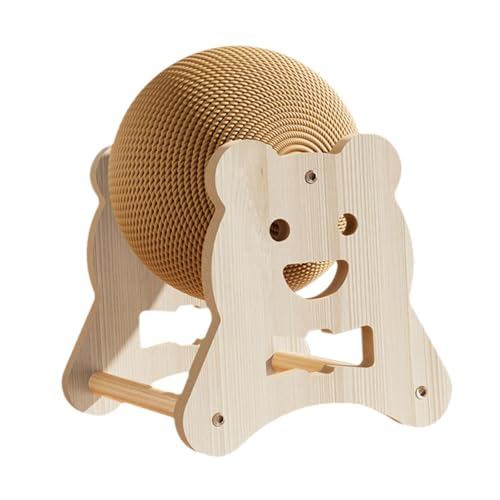 Fzaqwen Katzenkratzball, Katzenkratzspielzeug Aus Holz für Hauskatzen, Bär Groß Fzaqwen Katzenkratzball, Katzenkratzspielzeug Aus Holz für Hauskatzen, Bär Groß von Fzaqwen
