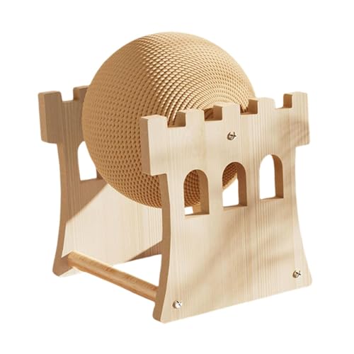 Fzaqwen Katzenkratzball, Katzenkratzspielzeug Aus Holz für Hauskatzen, Schloss Klein Fzaqwen Katzenkratzball, Katzenkratzspielzeug Aus Holz für Hauskatzen, Schloss Klein von Fzaqwen