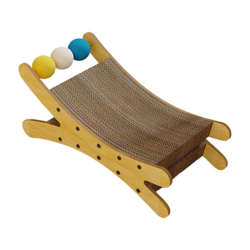 Fzaqwen Katzenkratzsofa, Sofaförmiges Katzenbett, Niedliche Haustiermöbel, Moderner Kratzbaum, Kratzlounge Zum Spielen Und Ausruhen, Holzfarbe von Fzaqwen
