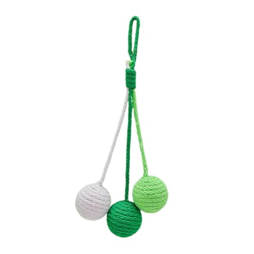 Fzaqwen Katzenspielzeug, Sisalball, Seilball, Haustierbedarf, Hängendes Katzenspielzeug für Kätzchen, Weiß Grün Fzaqwen Katzenspielzeug, Sisalball, Seilball, Haustierbedarf, Hängendes Katzenspielzeug für Kätzchen, Weiß Grün von Fzaqwen